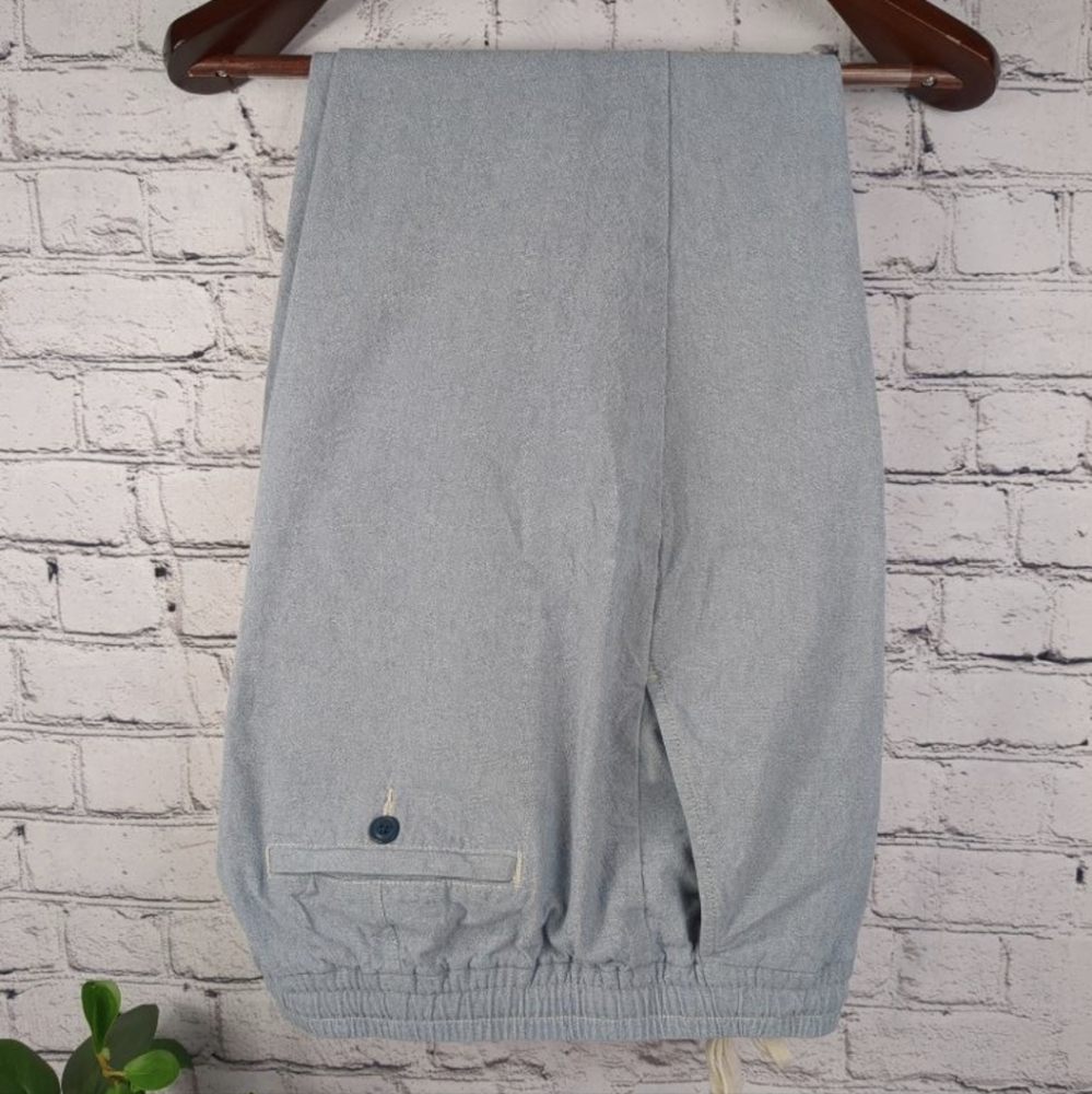 J. Crew drawstring elastic zipper casual pants with pockets light blue XL - Picture 1 of 12